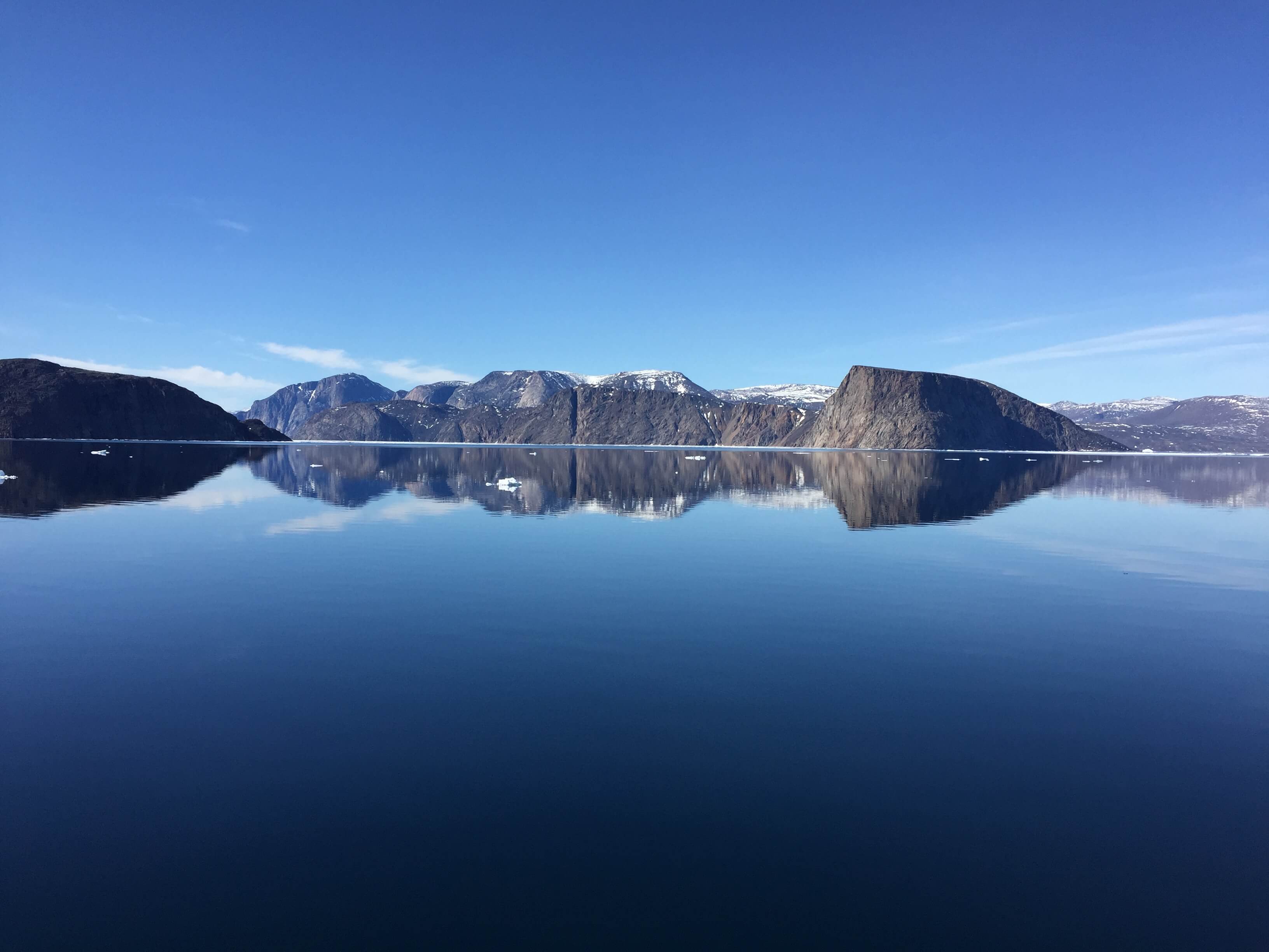 Calm waters near Qikiqtarjuaq - Sentinel North international phd school