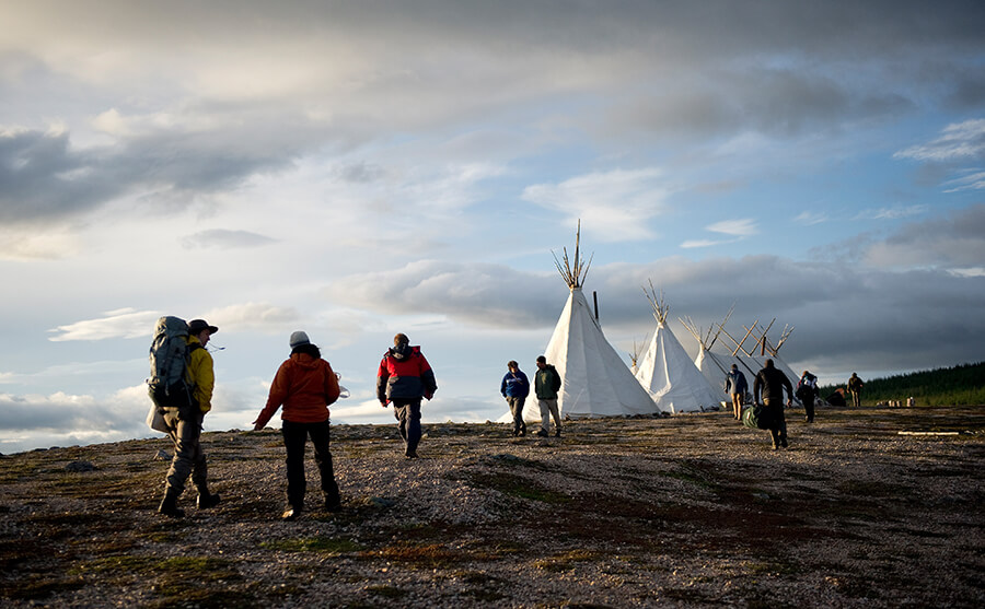 camp sur le site Mushuau-nipi